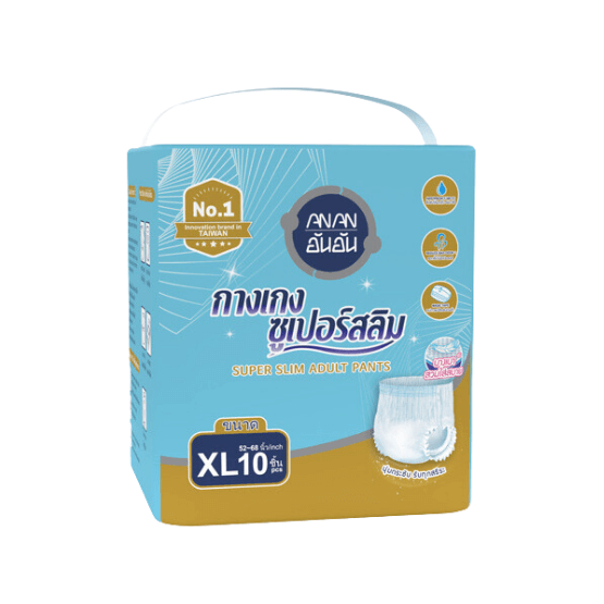 ผ้าอ้อมผู้ใหญ่แบบกางเกง ANAN ไซซ์ XL 10 ชิ้น 6 แพ็ค/ลัง (60ชิ้น)_1