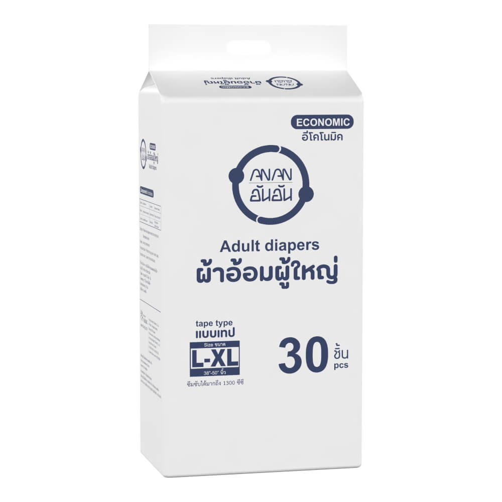 ANAN ECONOMIC อันอัน ผ้าอ้อมผู้ใหญ่แบบเทป L-XL 30 ชิ้น