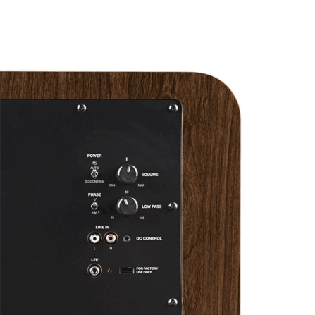 ตู้ลำโพงซับวูฟเฟอร์ POLK HTS 10 ขนาด 10 นิ้ว 200 วัตต์ สีไม้น้ำตาล_6