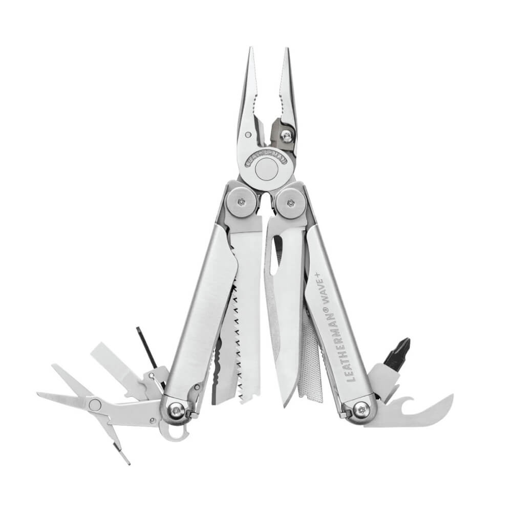 เครื่องมือ คีมพับ มีดพับ Leatherman รุ่น wave+ สีเงิน