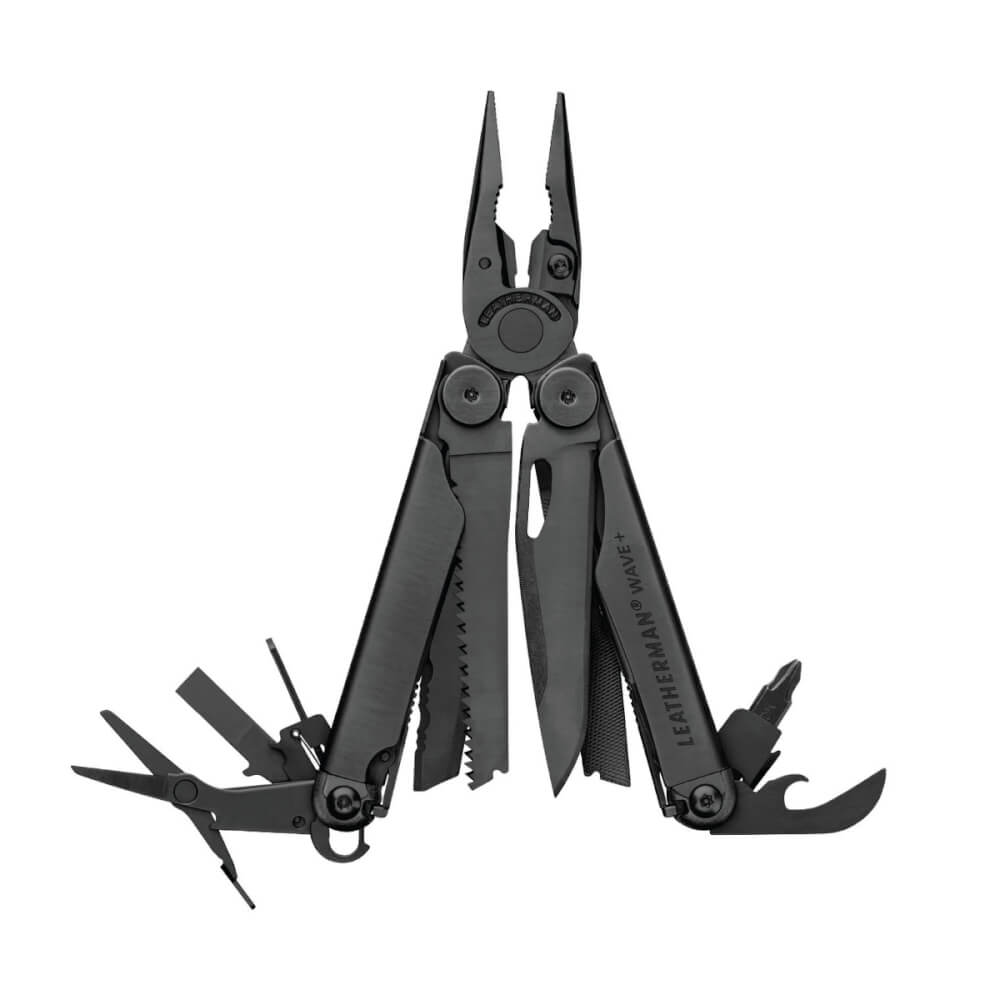 เครื่องมือ คีมพับ มีดพับ Leatherman รุ่น wave+ สีดำ