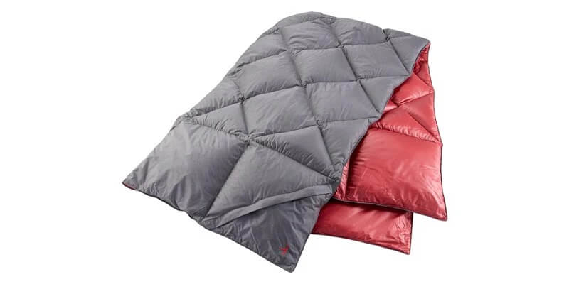 ผ้าห่มขนห่าน Nordisk Kiby Packable Down Travel สี Ash Black/Cranberry Red_2