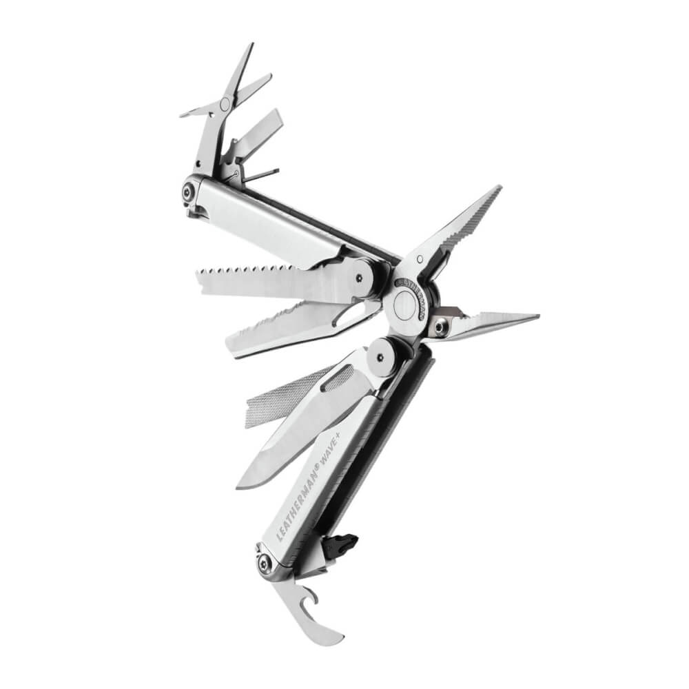 เครื่องมือ คีมพับ มีดพับ Leatherman รุ่น wave+ สีเงิน