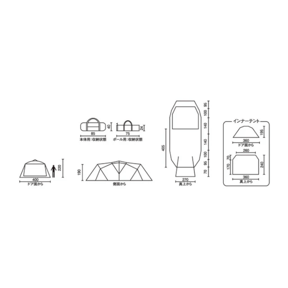 เต็นท์ Coleman รุ่น JP 4S Wide 2 Room Cocoon Ⅲ 36431_5