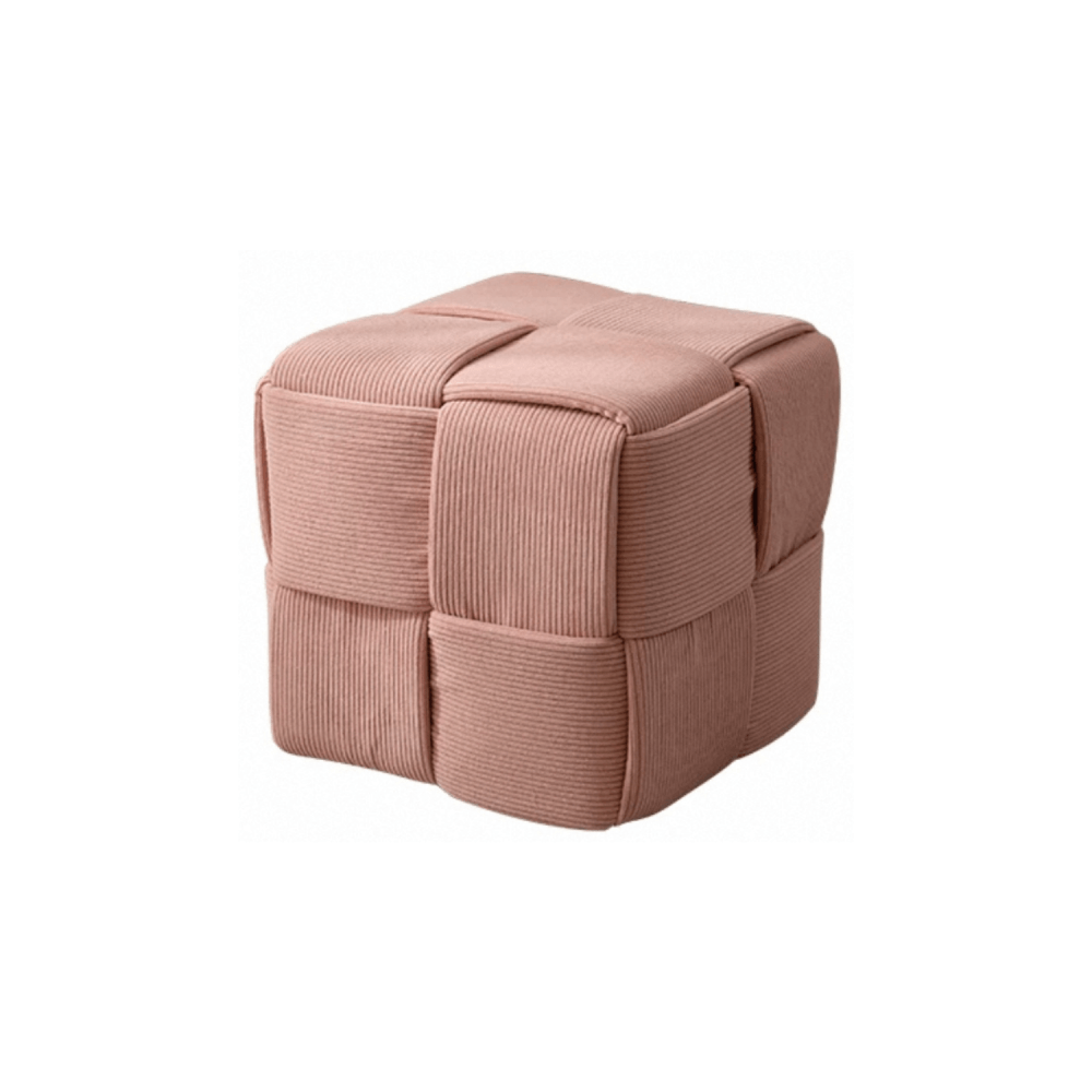 สตูลผ้าลูกฟูก MY DOLLS HOUSE COZY CUBE 38 ซม. สีชมพู