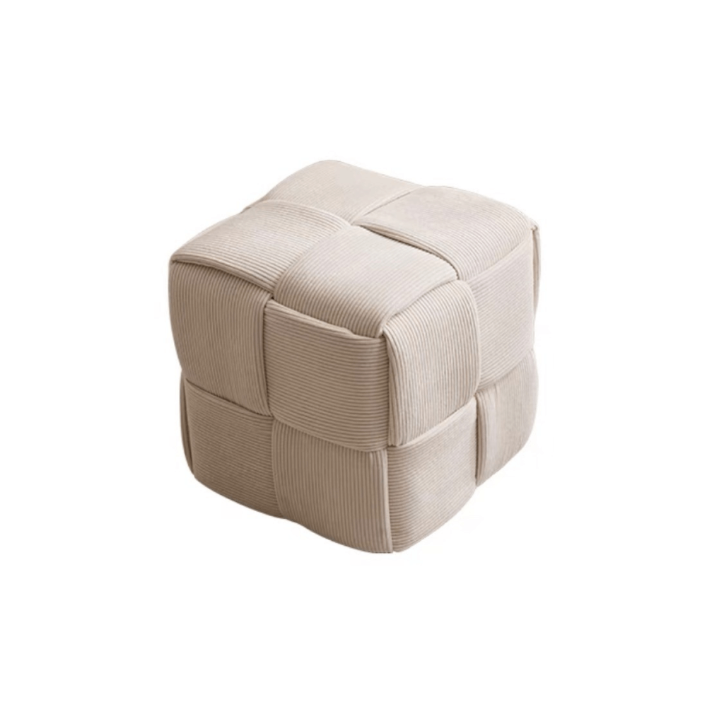 สตูลผ้าลูกฟูก MY DOLLS HOUSE COZY CUBE 38 ซม. สีขาว