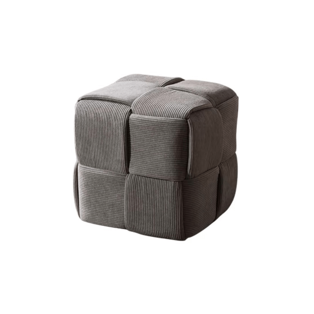 สตูลผ้าลูกฟูก MY DOLLS HOUSE COZY CUBE 38 ซม. สีเทา