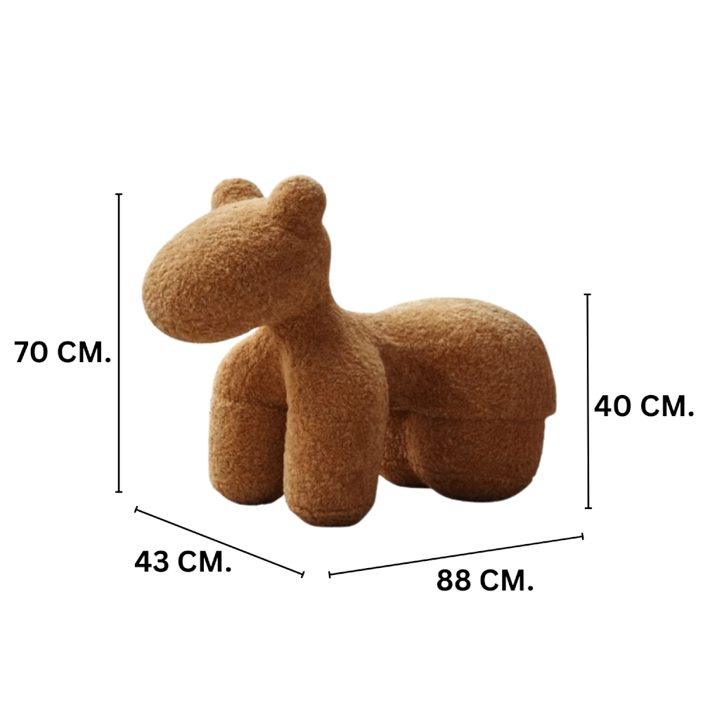 สตูล MY DOLLS HOUSE PONY FURRY 70 ซม. สีน้ำตาลอ่อน_1