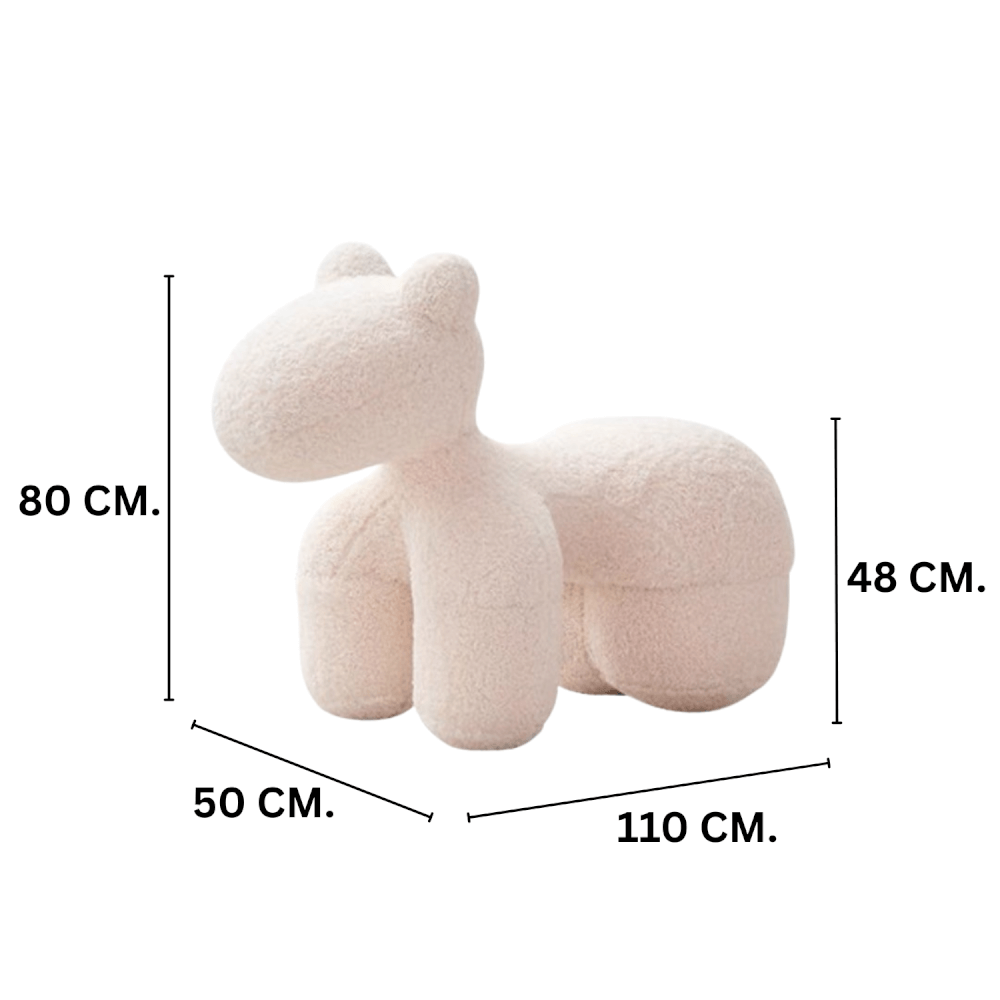สตูล MY DOLLS HOUSE PONY FURRY 80 ซม. สีขาว_1