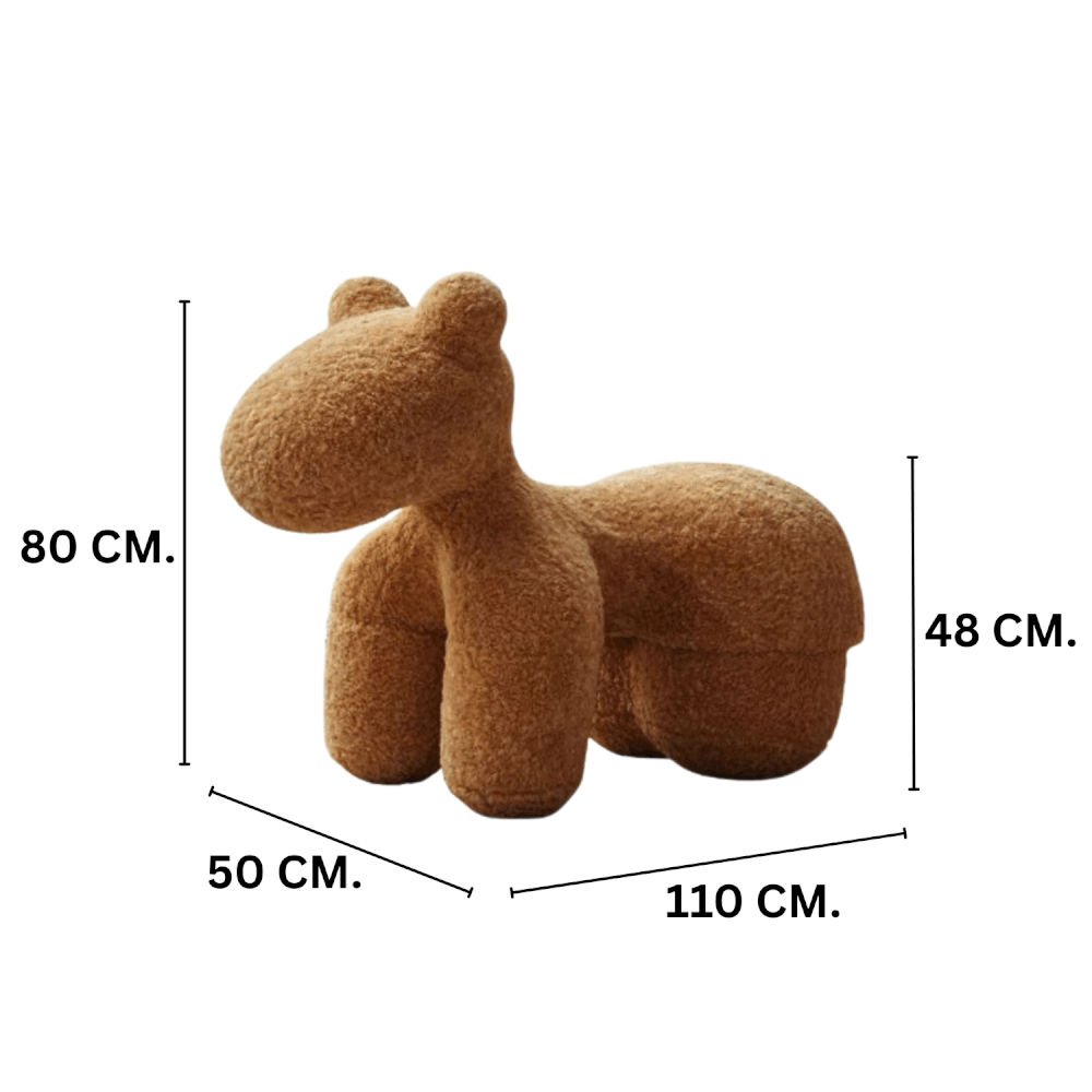 สตูล MY DOLLS HOUSE PONY FURRY 80 ซม. สีน้ำตาลอ่อน_1