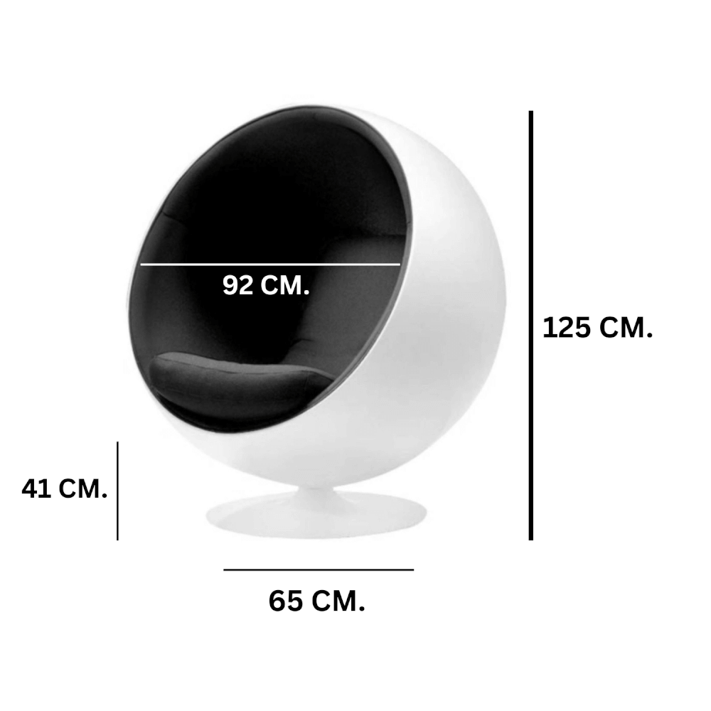 เก้าอี้พักผ่อน MY DOLLS HOUSE THE ICONIC BALL สีดำ_1