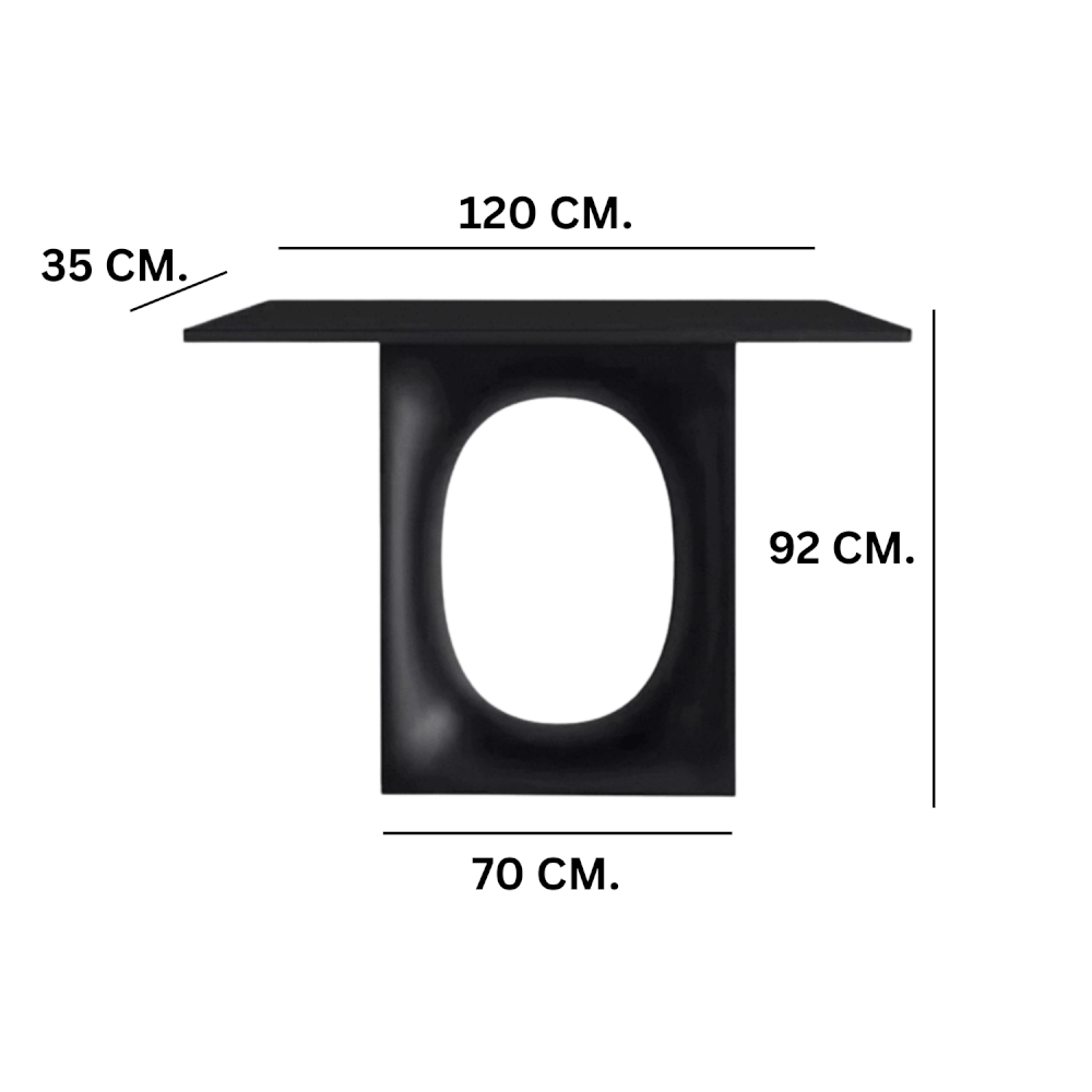 โต๊ะคอนโซล MY DOLLS HOUSE THE O 120 ซม. สีดำ_1