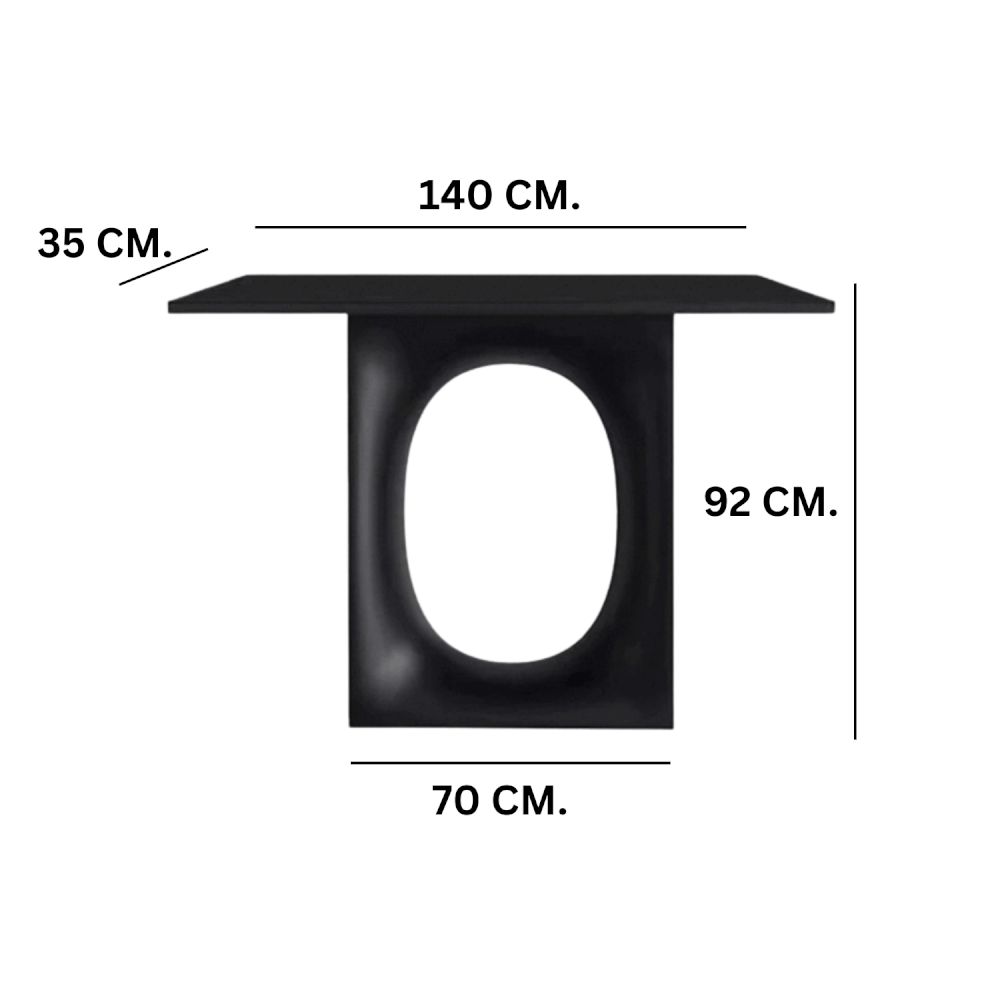 โต๊ะคอนโซล MY DOLLS HOUSE THE O 140 ซม. สีดำ_1