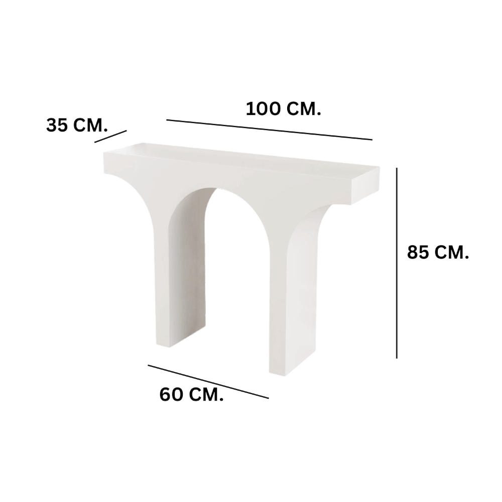 โต๊ะคอนโซล MY DOLLS HOUSE WELL สีขาว_1