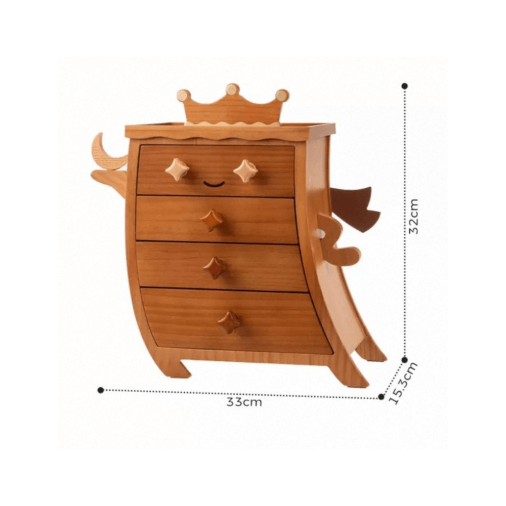 กล่องเก็บเครื่องประดับ MY DOLLS HOUSE NAMI 32 ซม. สีน้ำตาล