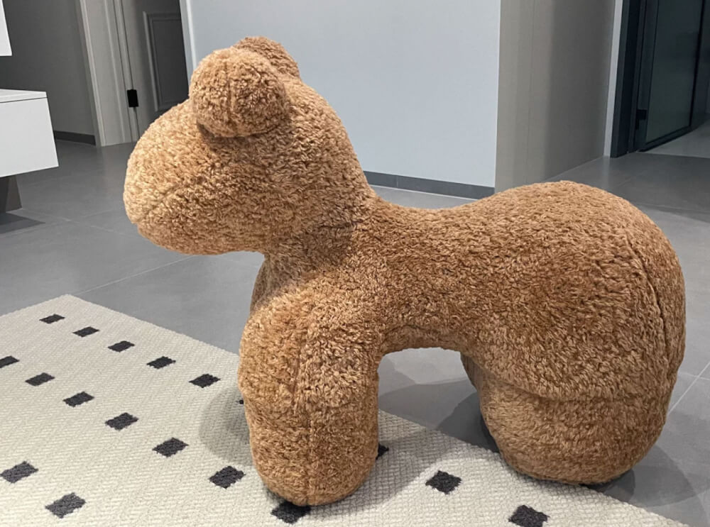 สตูล MY DOLLS HOUSE PONY FURRY 70 ซม. สีน้ำตาลอ่อน_2