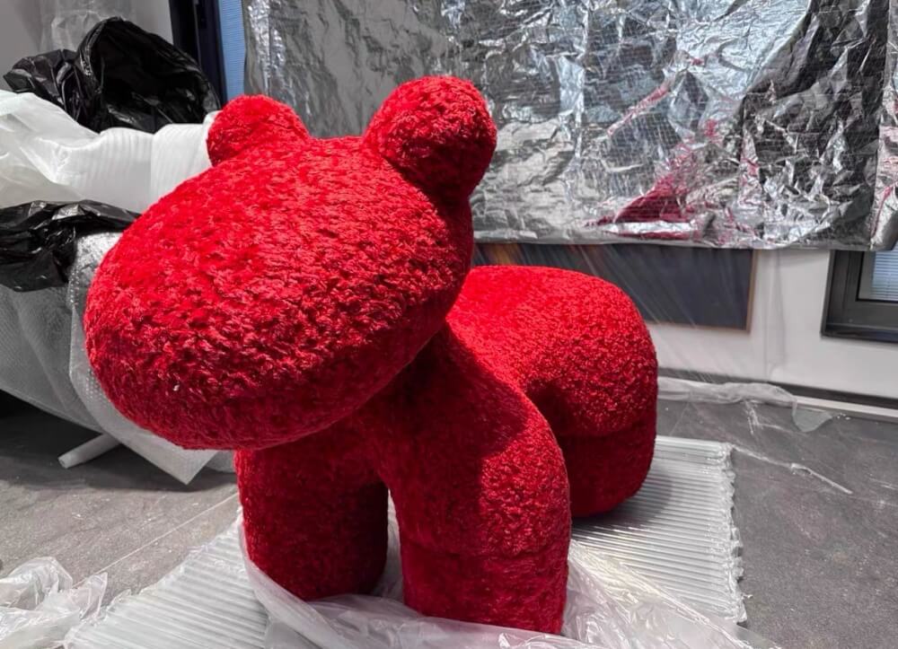 สตูล MY DOLLS HOUSE PONY FURRY 80 ซม. สีแดง_2