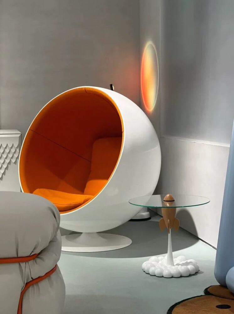 เก้าอี้พักผ่อน MY DOLLS HOUSE THE ICONIC BALL สีส้ม_2