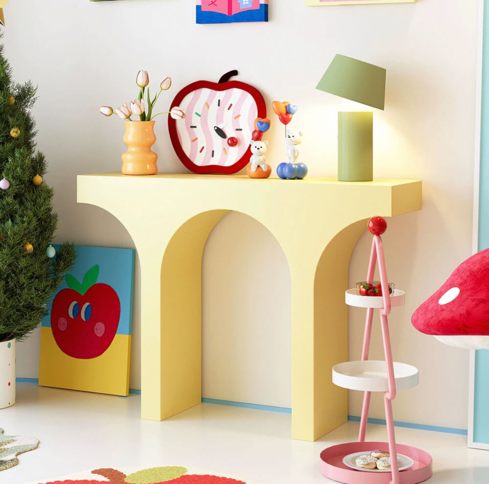 โต๊ะคอนโซล MY DOLLS HOUSE WELL สีเหลือง_2
