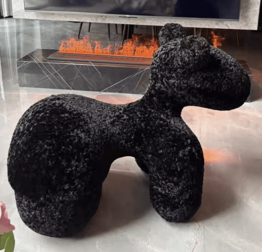 สตูล MY DOLLS HOUSE PONY FURRY 70 ซม. สีดำ_3