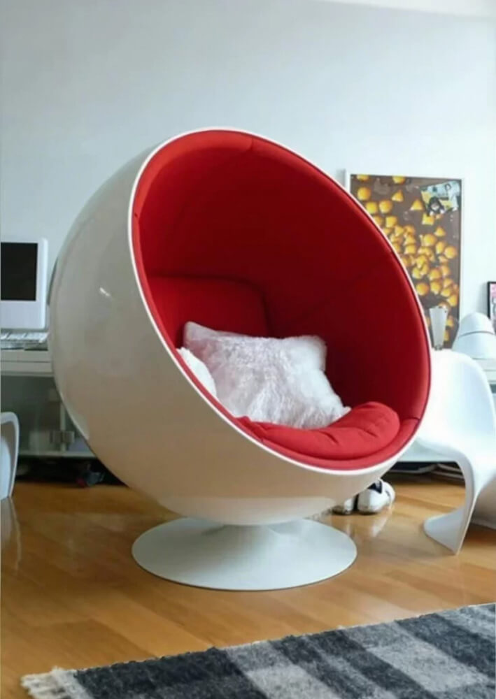 เก้าอี้พักผ่อน MY DOLLS HOUSE THE ICONIC BALL สีแดง_3