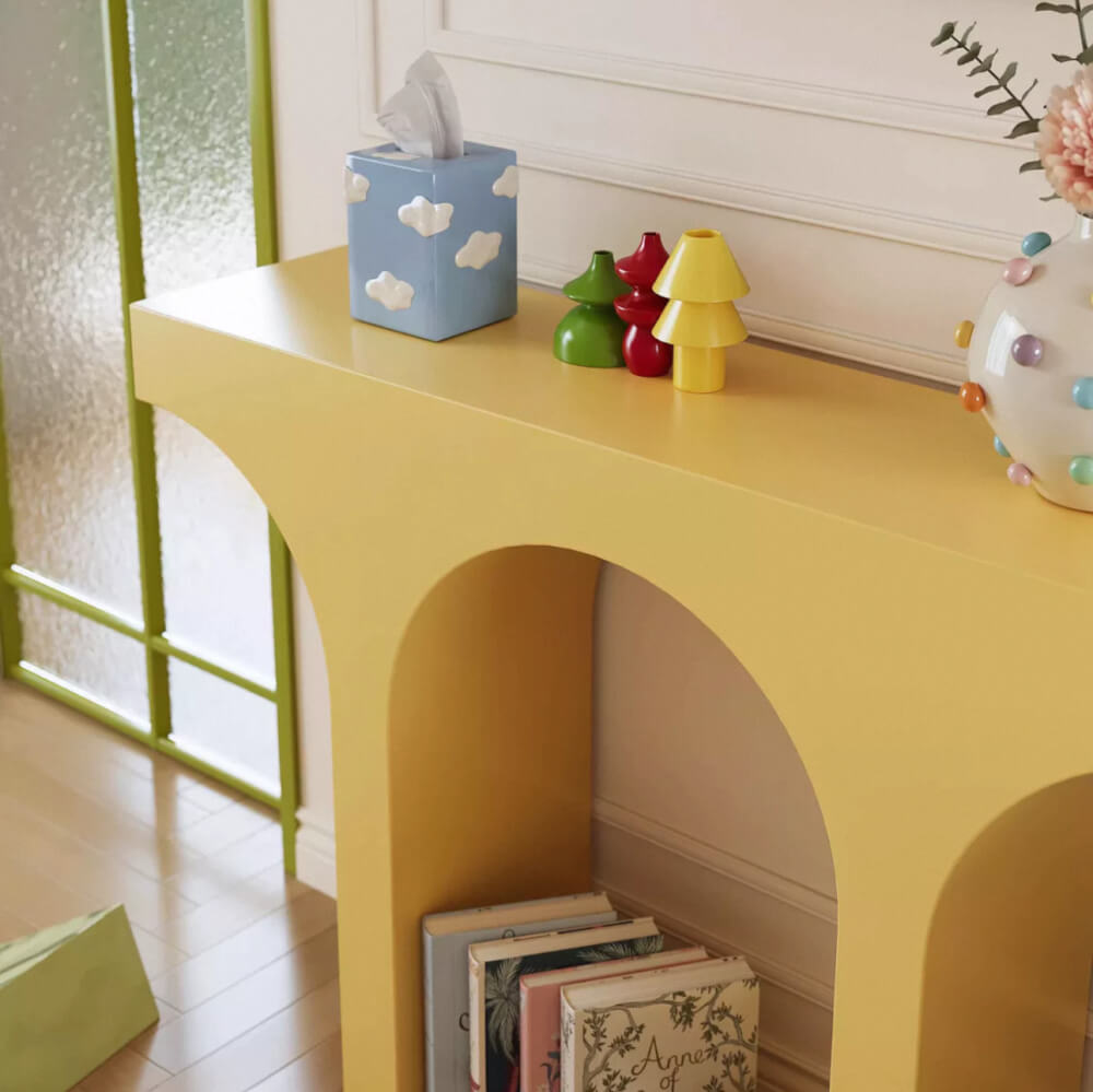โต๊ะคอนโซล MY DOLLS HOUSE WELL สีเหลือง_3