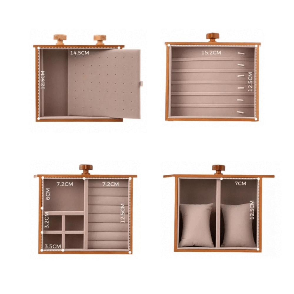 กล่องเก็บเครื่องประดับ MY DOLLS HOUSE NAMI 32 ซม. สีน้ำตาล