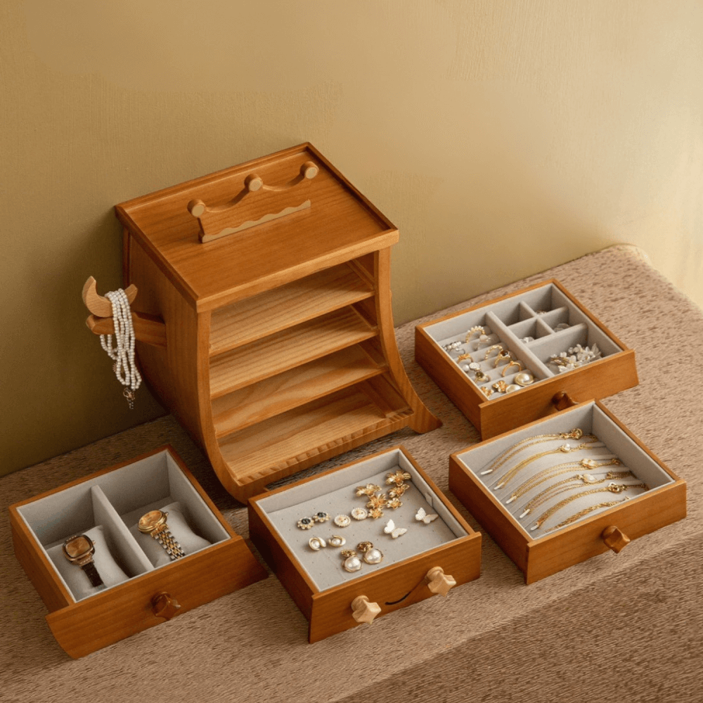 กล่องเก็บเครื่องประดับ MY DOLLS HOUSE NAMI 32 ซม. สีน้ำตาล