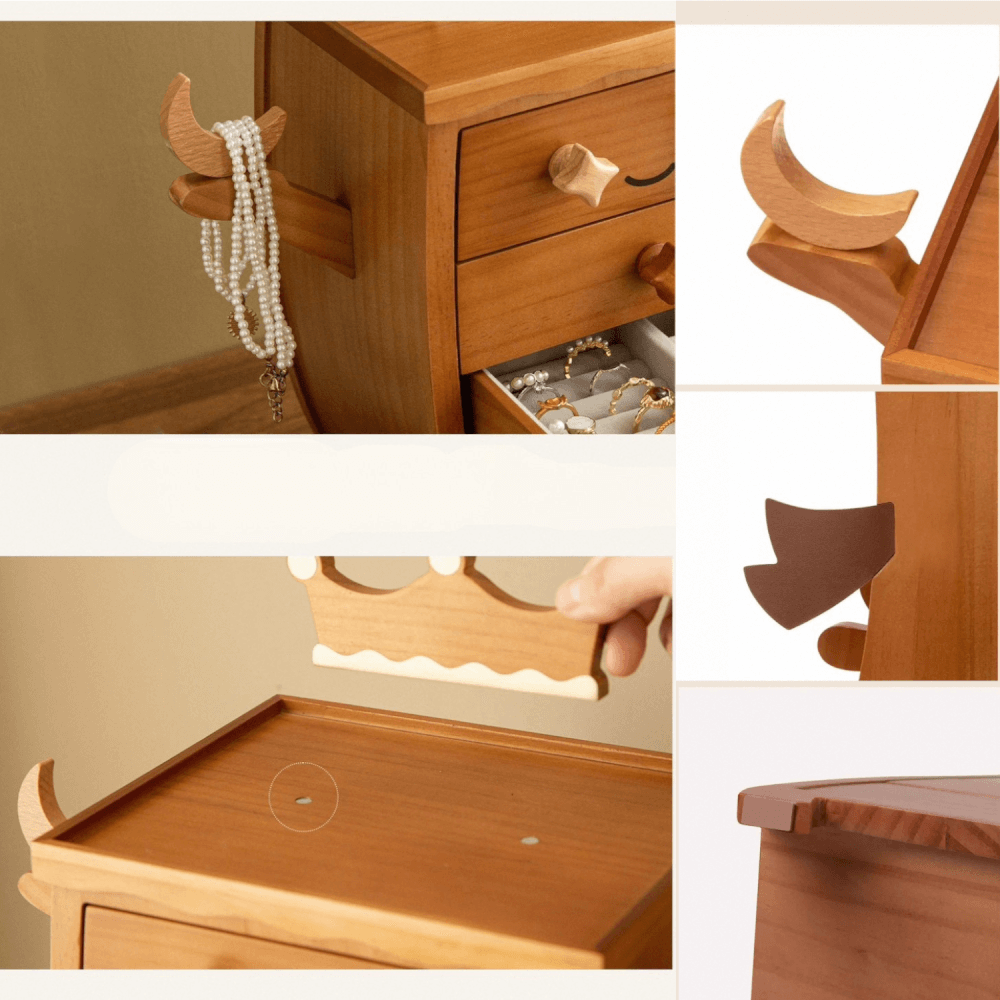 กล่องเก็บเครื่องประดับ MY DOLLS HOUSE NAMI 32 ซม. สีน้ำตาล