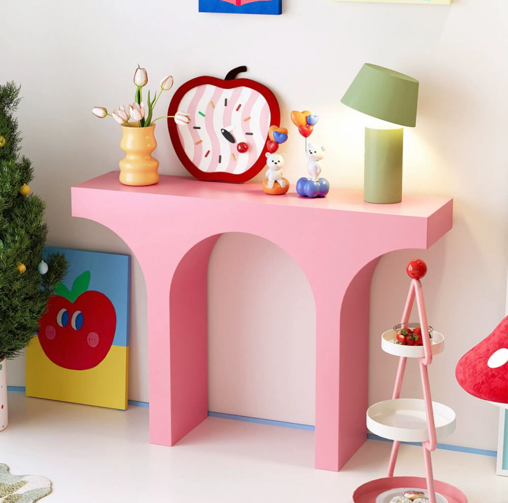 โต๊ะคอนโซล MY DOLLS HOUSE WELL สีชมพู_4