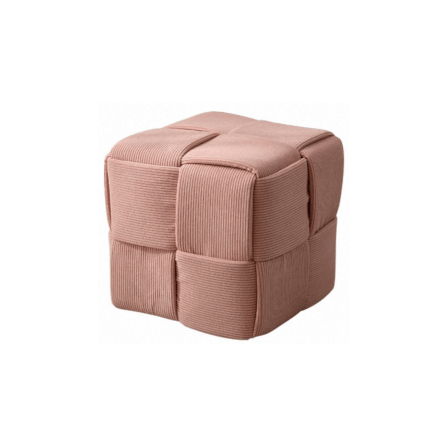 สตูลผ้าลูกฟูก MY DOLLS HOUSE COZY CUBE 38 ซม. สีชมพู_0