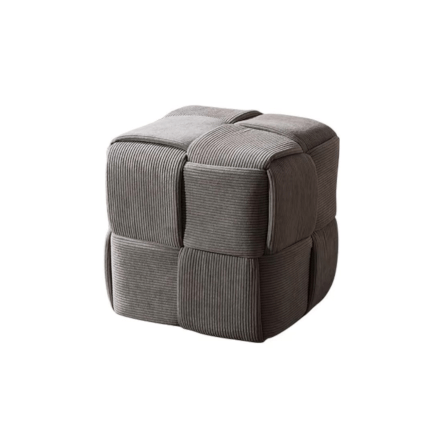 สตูลผ้าลูกฟูก MY DOLLS HOUSE COZY CUBE 38 ซม. สีเทา_0