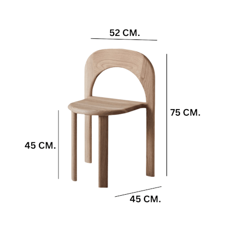 เก้าอี้ไม้ MY DOLLS HOUSE MINT สีไม้อ่อน_1
