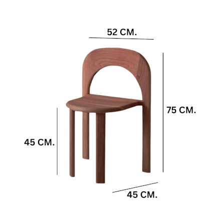 เก้าอี้ MY DOLLS HOUSE MINT สีไม้เข้ม_1