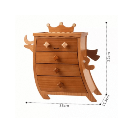 กล่องเก็บเครื่องประดับ MY DOLLS HOUSE NAMI 32 ซม. สีน้ำตาล_1