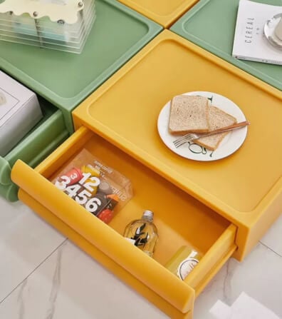 ตู้ลิ้นชัก 2 ลิ้นชัก MY DOLLS HOUSE DUGGLE สีเหลืองมัสตาร์ด_2