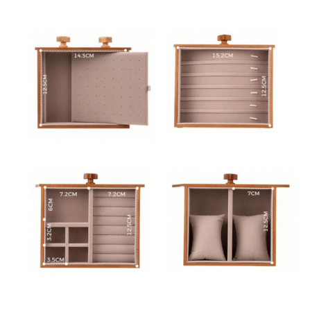 กล่องเก็บเครื่องประดับ MY DOLLS HOUSE NAMI 32 ซม. สีน้ำตาล_3