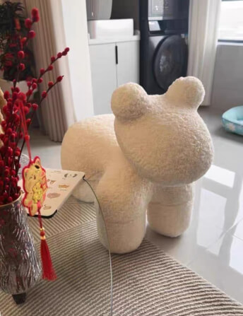 สตูล MY DOLLS HOUSE PONY FURRY 70 ซม. สีขาว_4