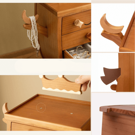 กล่องเก็บเครื่องประดับ MY DOLLS HOUSE NAMI 32 ซม. สีน้ำตาล_7