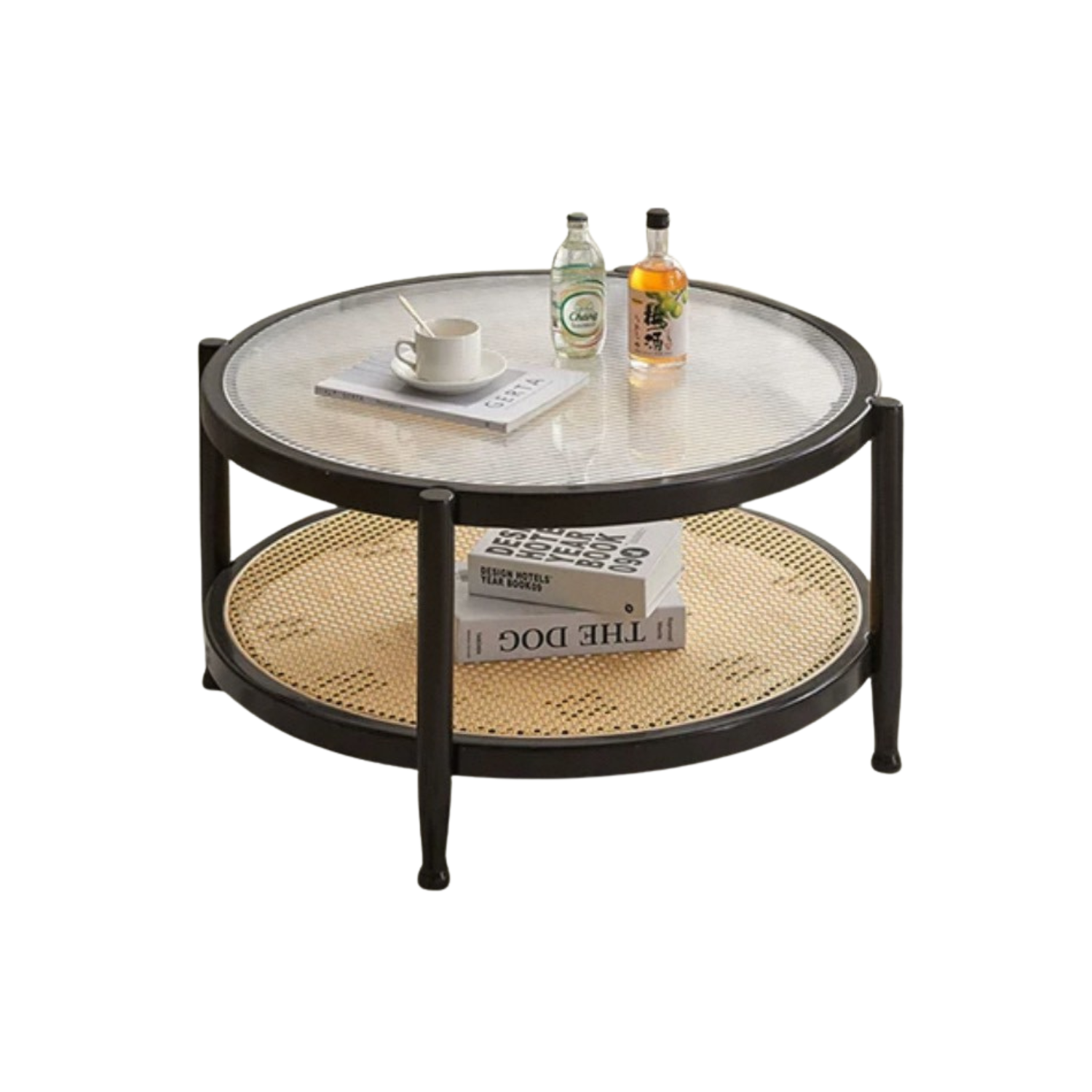 โต๊ะกาแฟ MY DOLLS HOUSE HOMU RATTAN 45 ซม. สีดำ