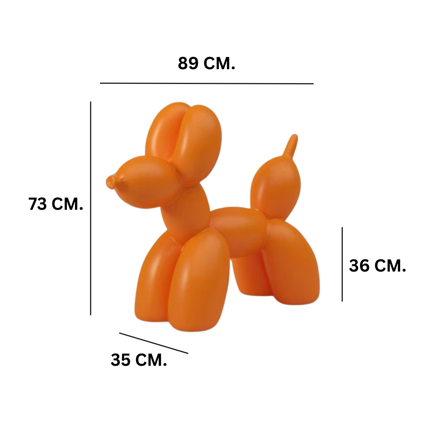 สตูลพลาสติก MY DOLLS HOUSE BALLOON DOGGY ADULT สีส้ม_1