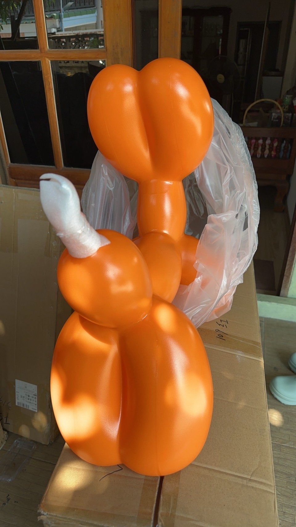 สตูลพลาสติก MY DOLLS HOUSE BALLOON DOGGY ADULT สีส้ม_3