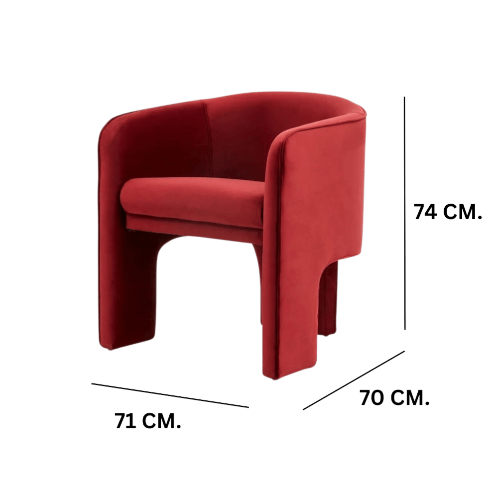 โซฟา 1 ที่นั่ง MY DOLLS HOUSE BOBBY สีแดง