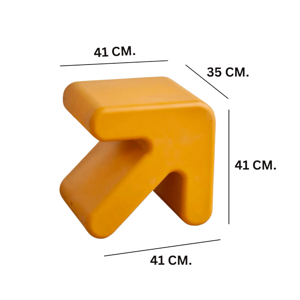 สตูลพลาสติก MY DOLLS HOUSE ARROW สีเหลืองมัสตาร์ด_1