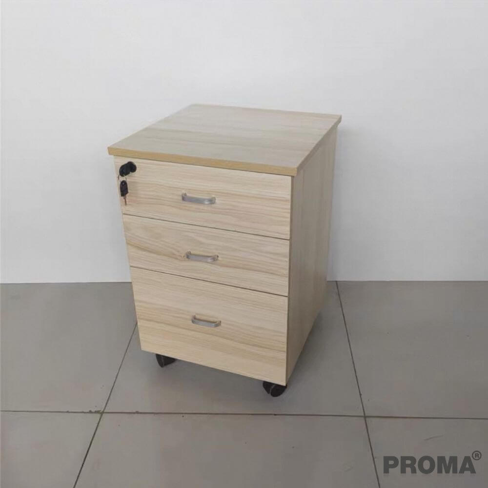 [PRE-ORDER] ตู้ลิ้นชัก 3 ชั้น PROMA-OF07-01 40CM สีลายไม้โอ๊คเหลือง