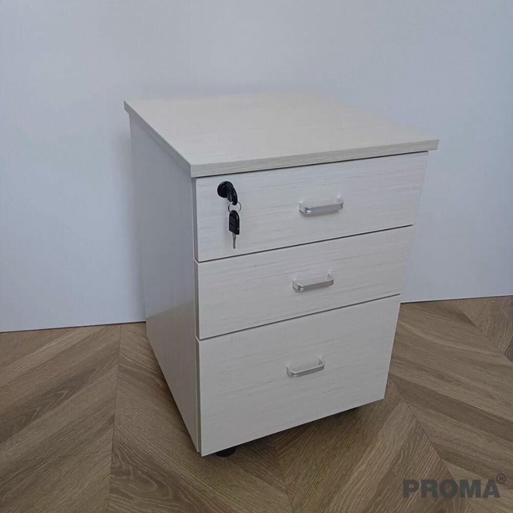 [PRE-ORDER] ตู้ลิ้นชัก 3 ชั้น PROMA-OF07-01 40CM สีลายไม้พอลโลเนีย