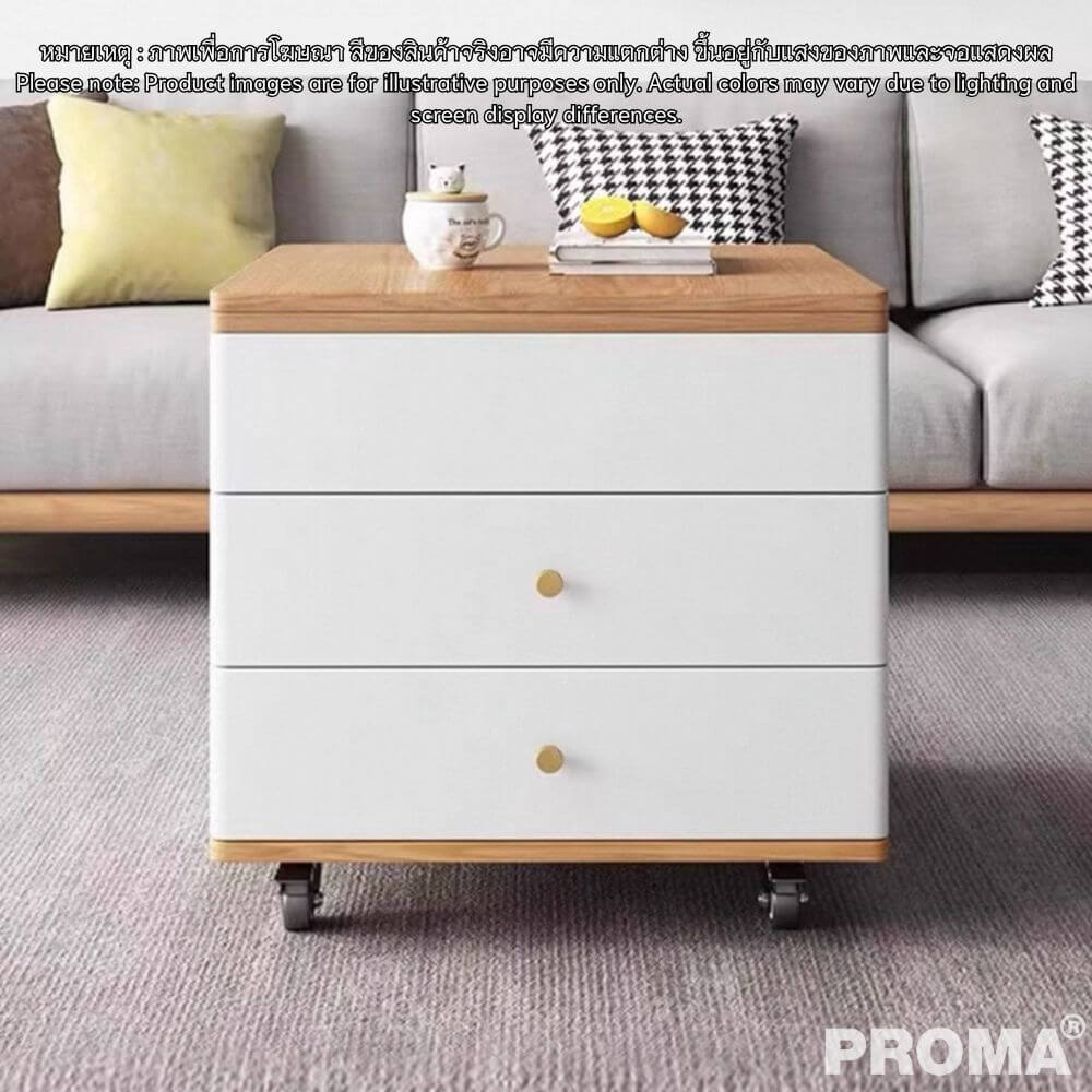 [PRE-ORDER] โต๊ะข้าง PROMA-ST-004WB สีขาว/น้ำตาล_4