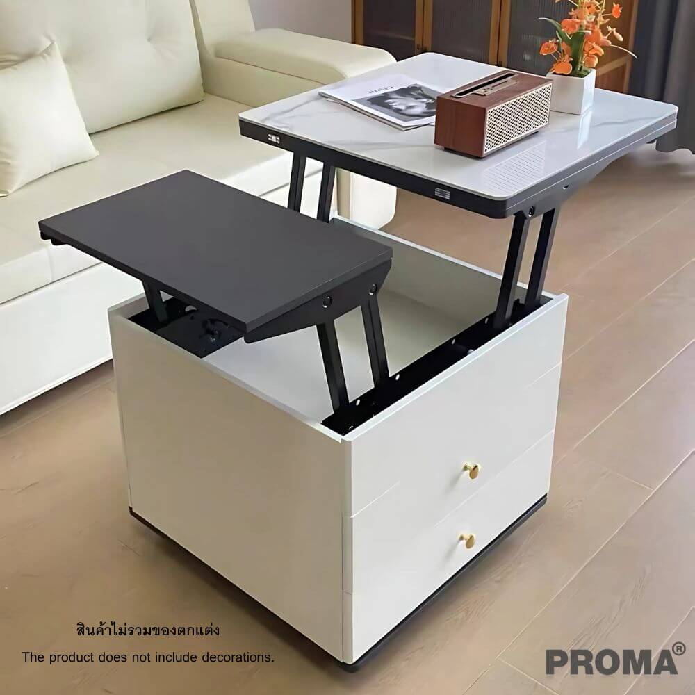 [PRE-ORDER] โต๊ะข้าง PROMA-ST-004WW ท๊อปโต๊ะหินสังเคราะห์ สีขาว_10