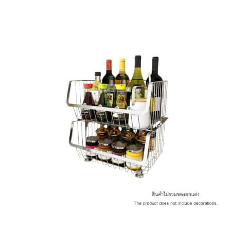 [PRE-ORDER] ชั้นวางของ 2 ชั้น วัสดุสแตนเลส304 มีล้อ PROMA-RACK001-02-S304_0