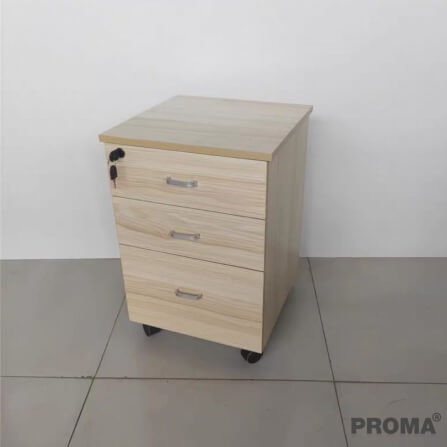 [PRE-ORDER] ตู้ลิ้นชัก 3 ชั้น PROMA-OF07-01 40CM สีลายไม้โอ๊คเหลือง_1